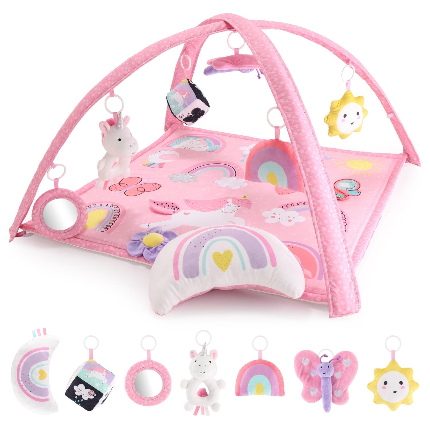 The Peanutshell Rainbow Paradise 7-in-1 Activity Gym & Play Mat for Baby