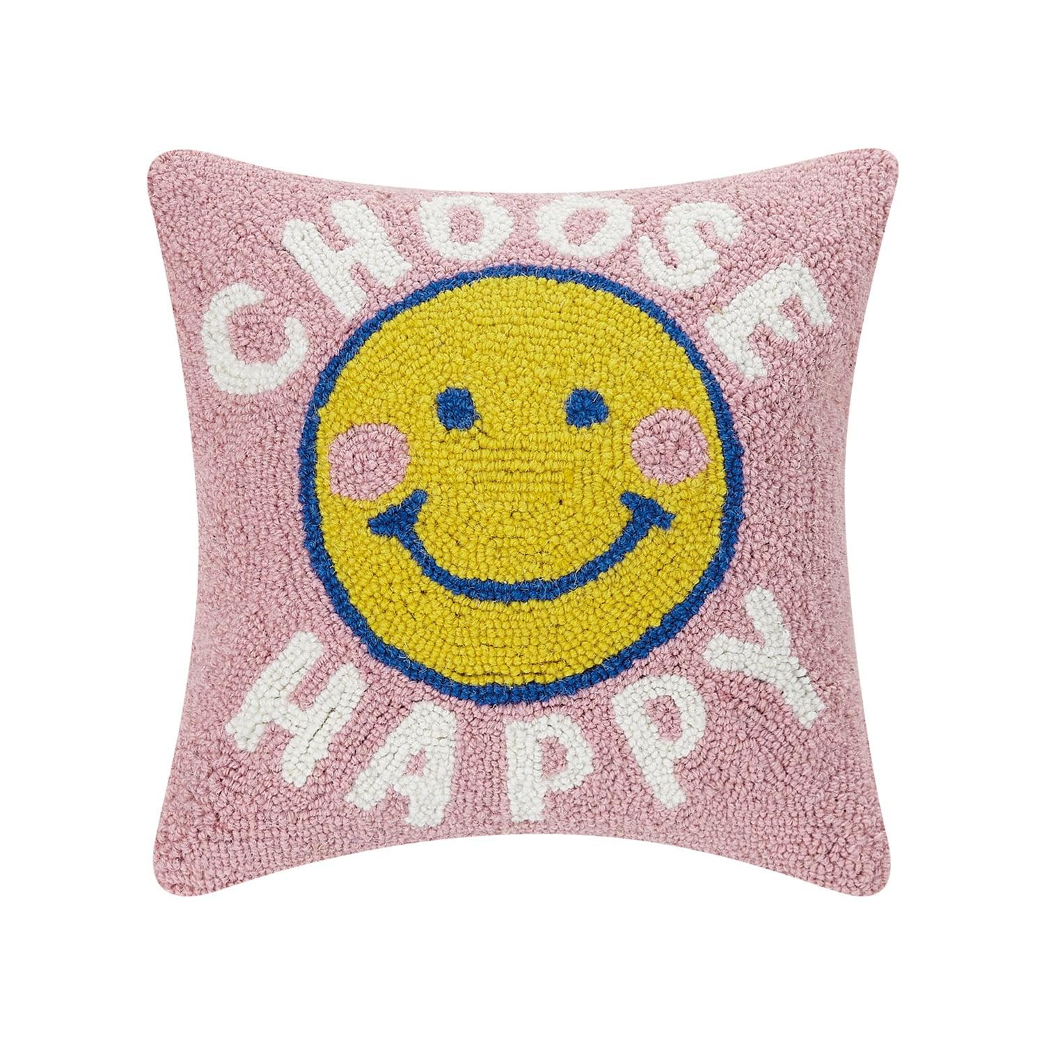 Makers Collective Choose Happy Throw Pillow