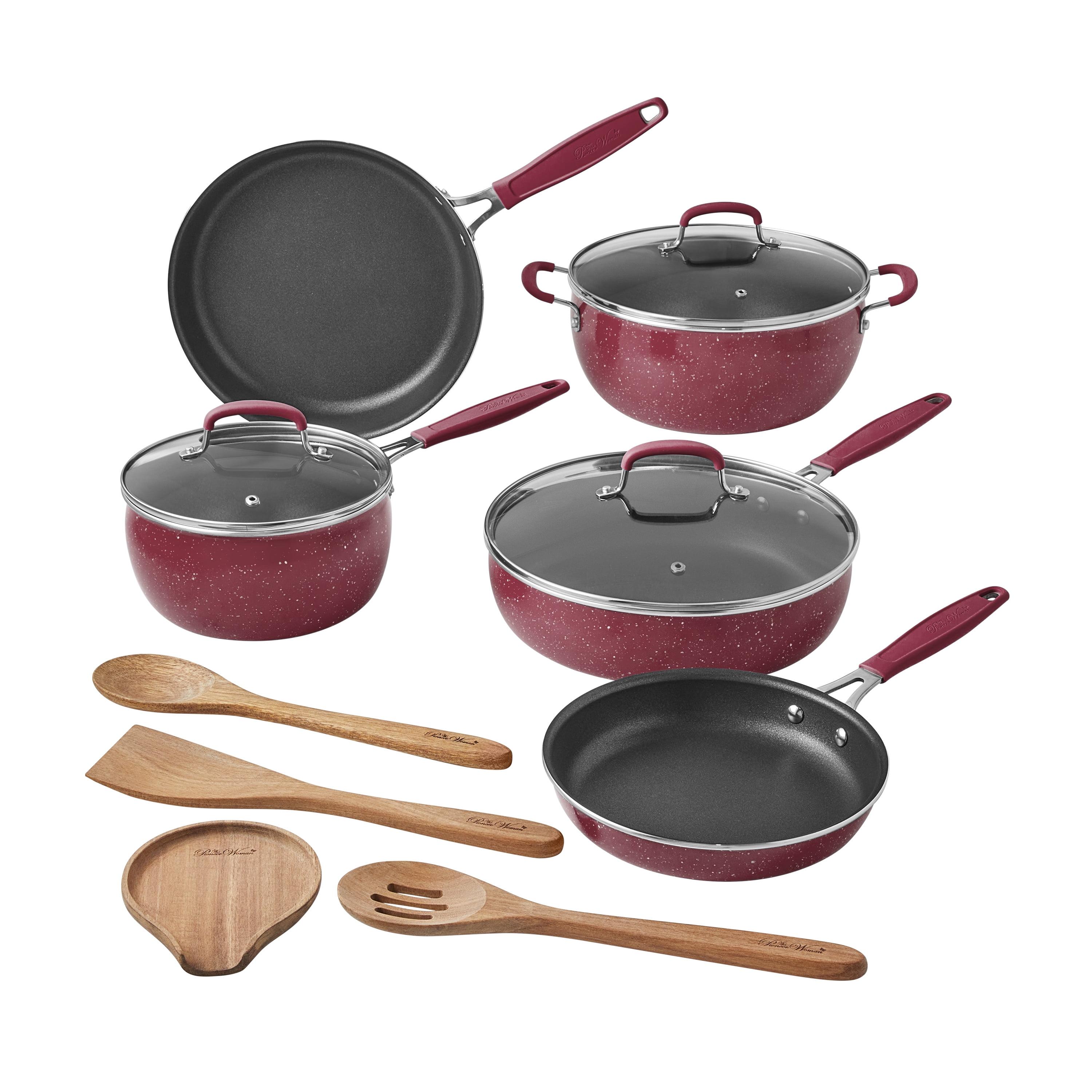 Merlot 12-Piece Nonstick Aluminum Cookware Set with Bakelite Handles