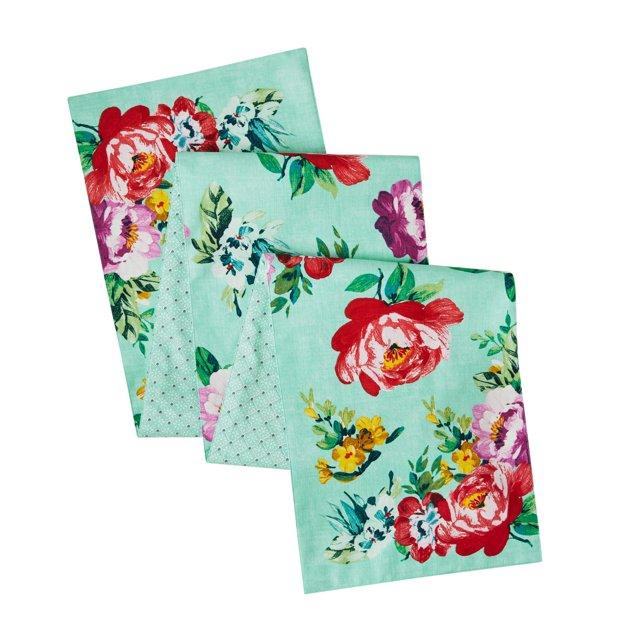 The Pioneer Woman Sweet Romance Table Runner, Red, 14"W x 90"L