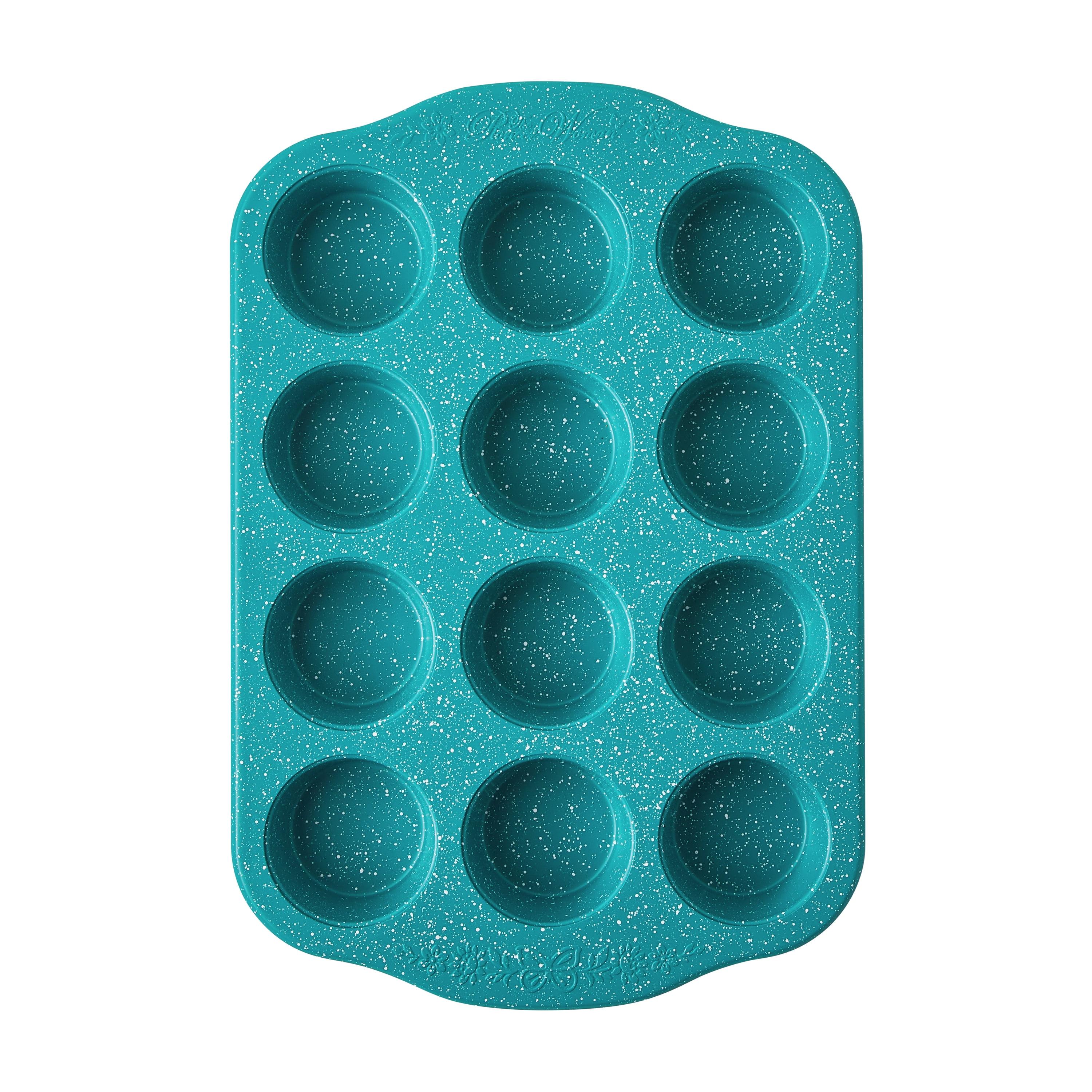 The Pioneer Woman Teal Speckle Timeless 12-Cavity Nonstick Muffin Pan