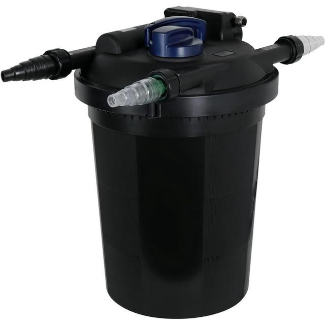 The Pond Guy AllClear G2 Bio Pressure Filter & Ultraviolet Light Clarifier with Backflush System, Pressurized External UVC Biological & Mechanical Filtration, Koi Fish Water Garden, All Clear 2000
