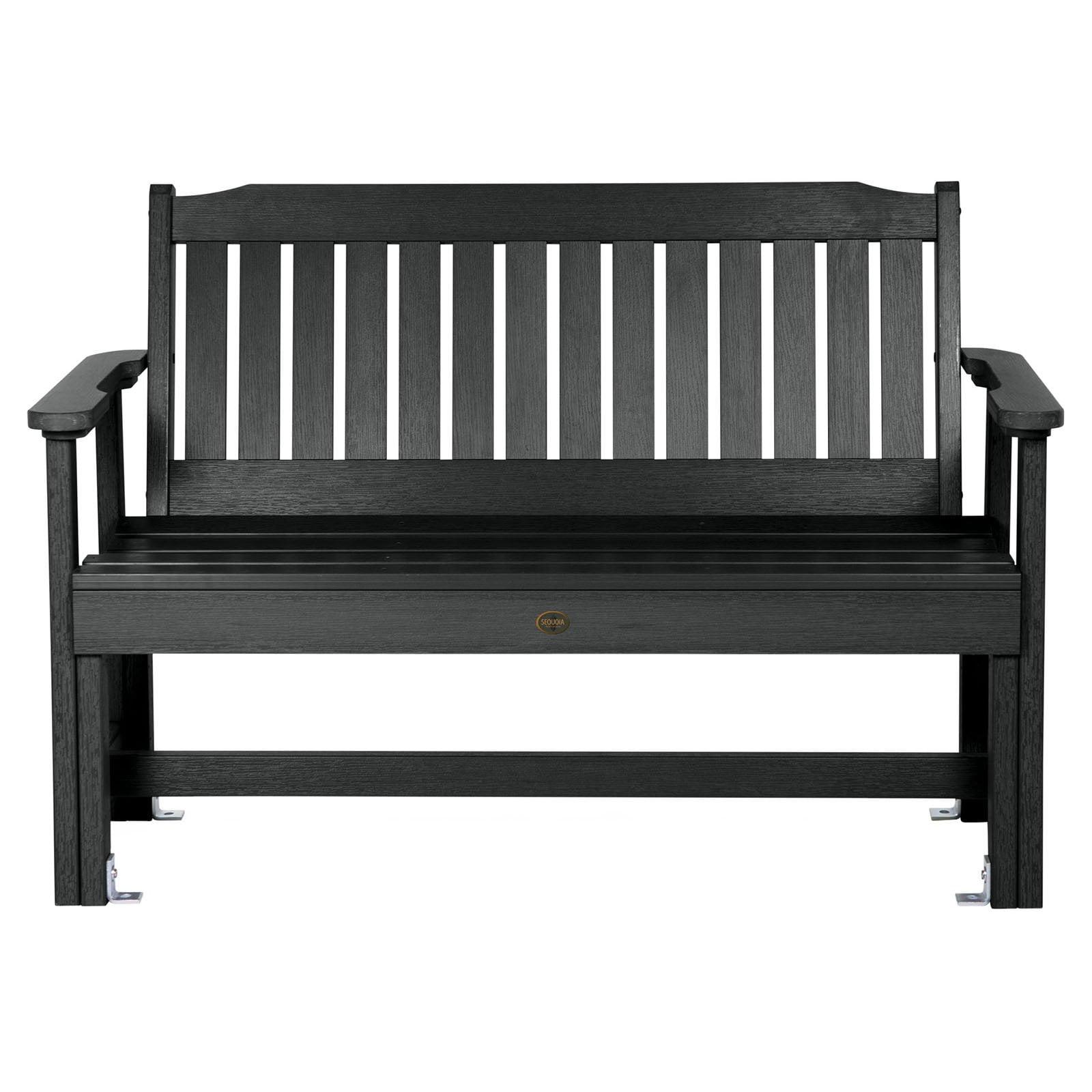 4' Lehigh Garden Bench Black - highwood: Weather-Resistant, Fade-Resistant, 500lb Capacity, Recycled Plastic