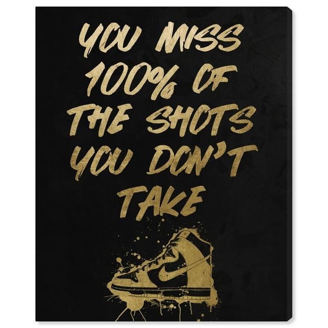 Notori Art The Shots You Take Gold Man Cave Artwork by Notoriart