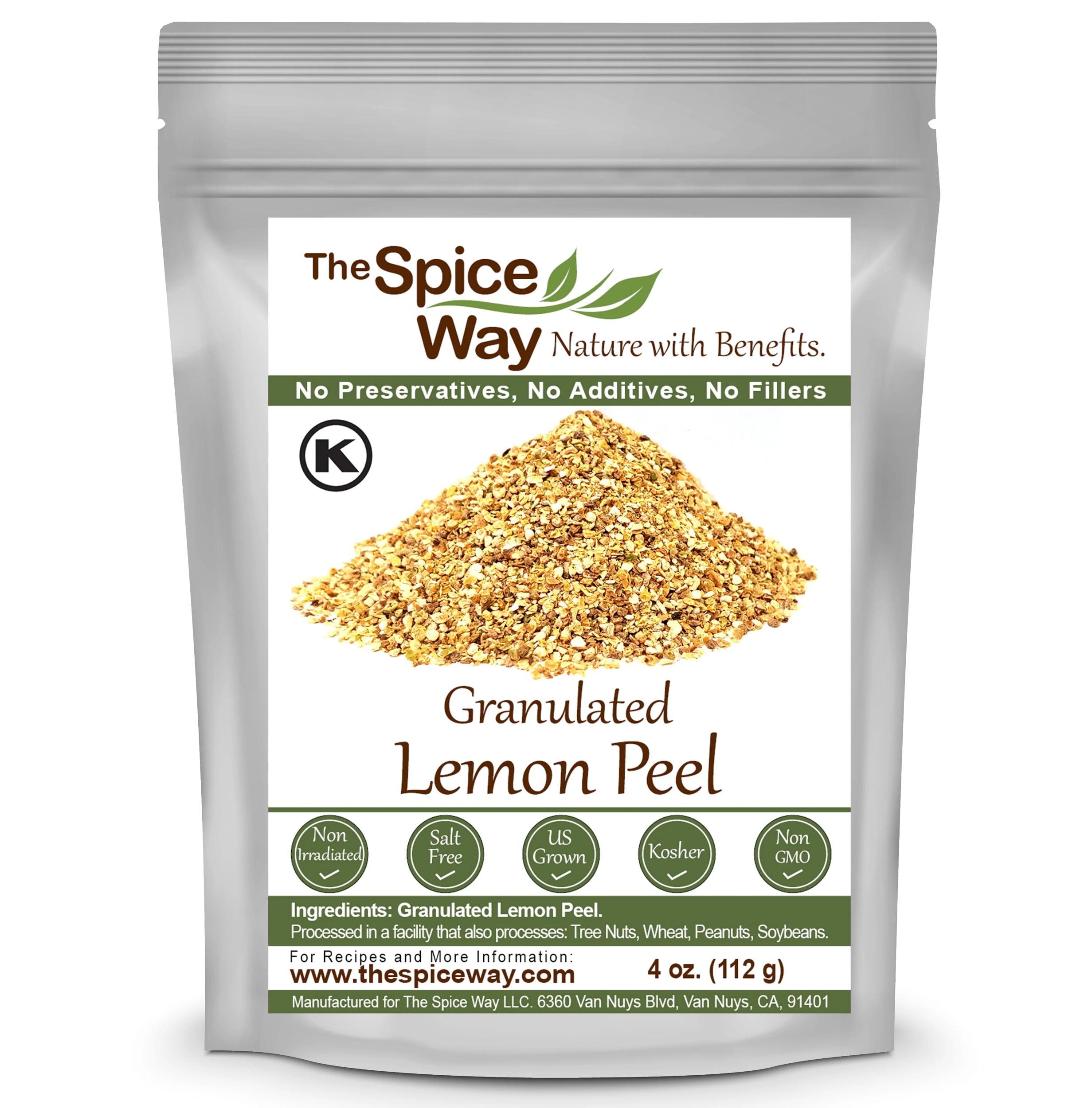 Granulated Lemon Peel 4 oz Vegan Gluten-Free