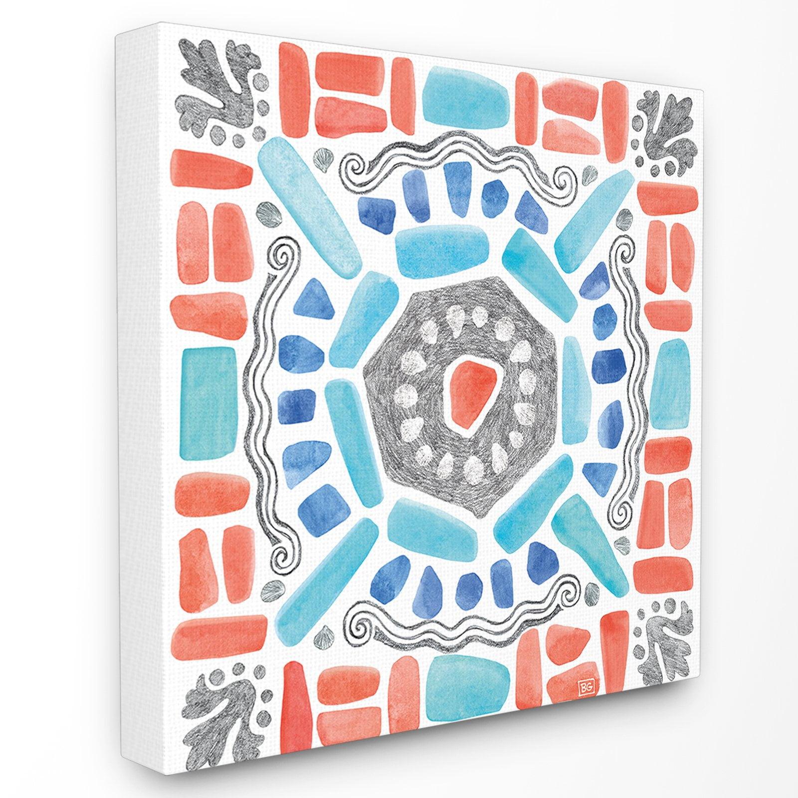 The Stupell Home Decor Collection Coastal Colors Mosaic Wall Art