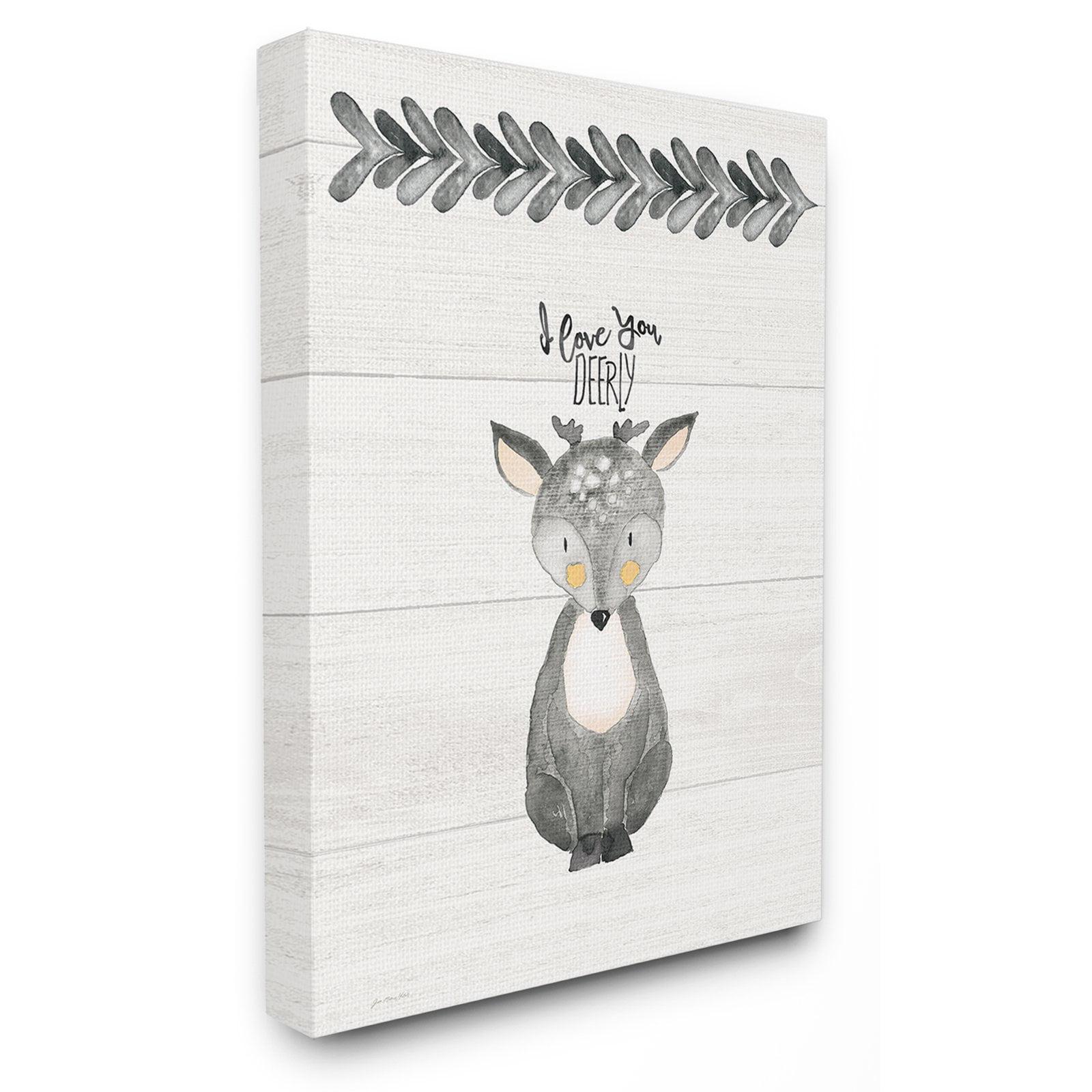 The Stupell Home Decor Collection The Kids Room by Stupell I Love You Deerly Wall Art