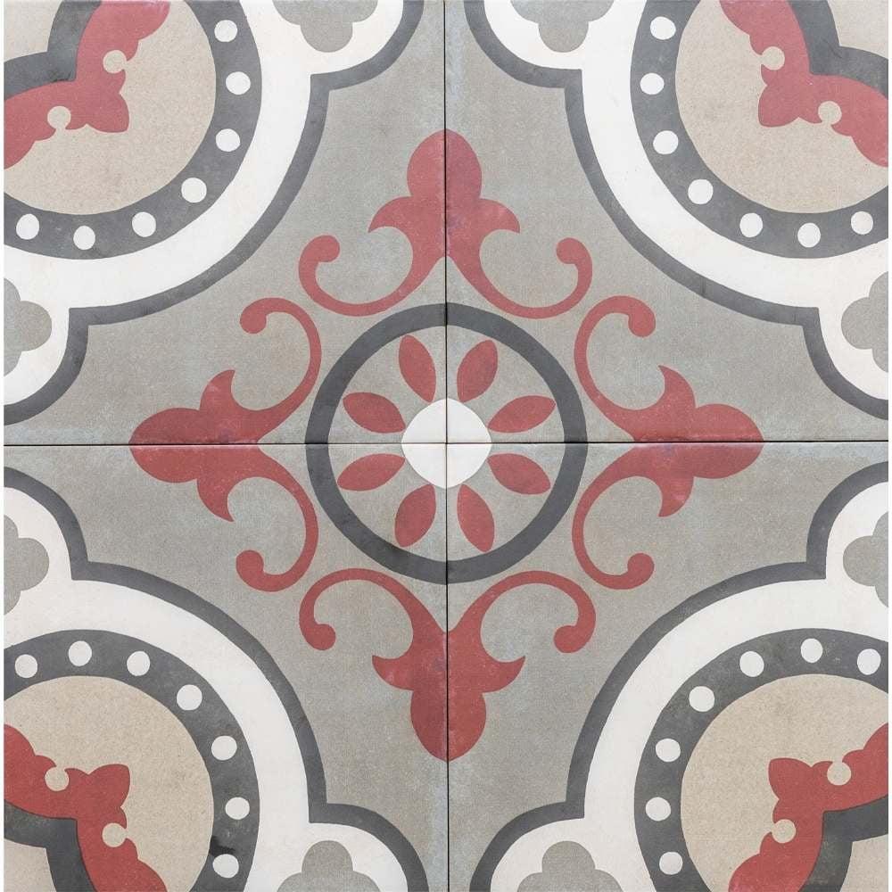 Art Deco 8" x 8" Porcelain Wall and Floor Tile