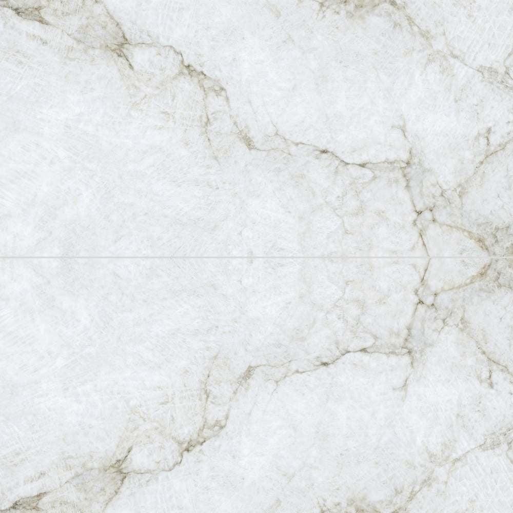 24" x 48" White and Gold Polished Porcelain Tile