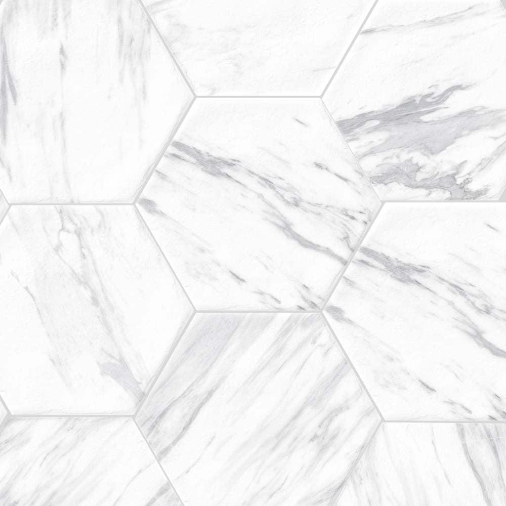 8" x 9" Porcelain Marble Look Wall & Floor Tile