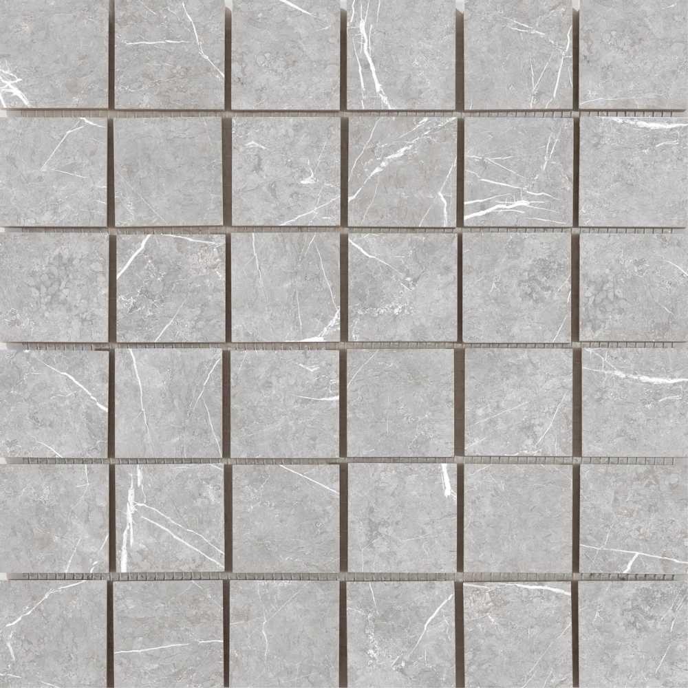 Pearl Gray Matte Porcelain Mosaic Wall and Floor Tile