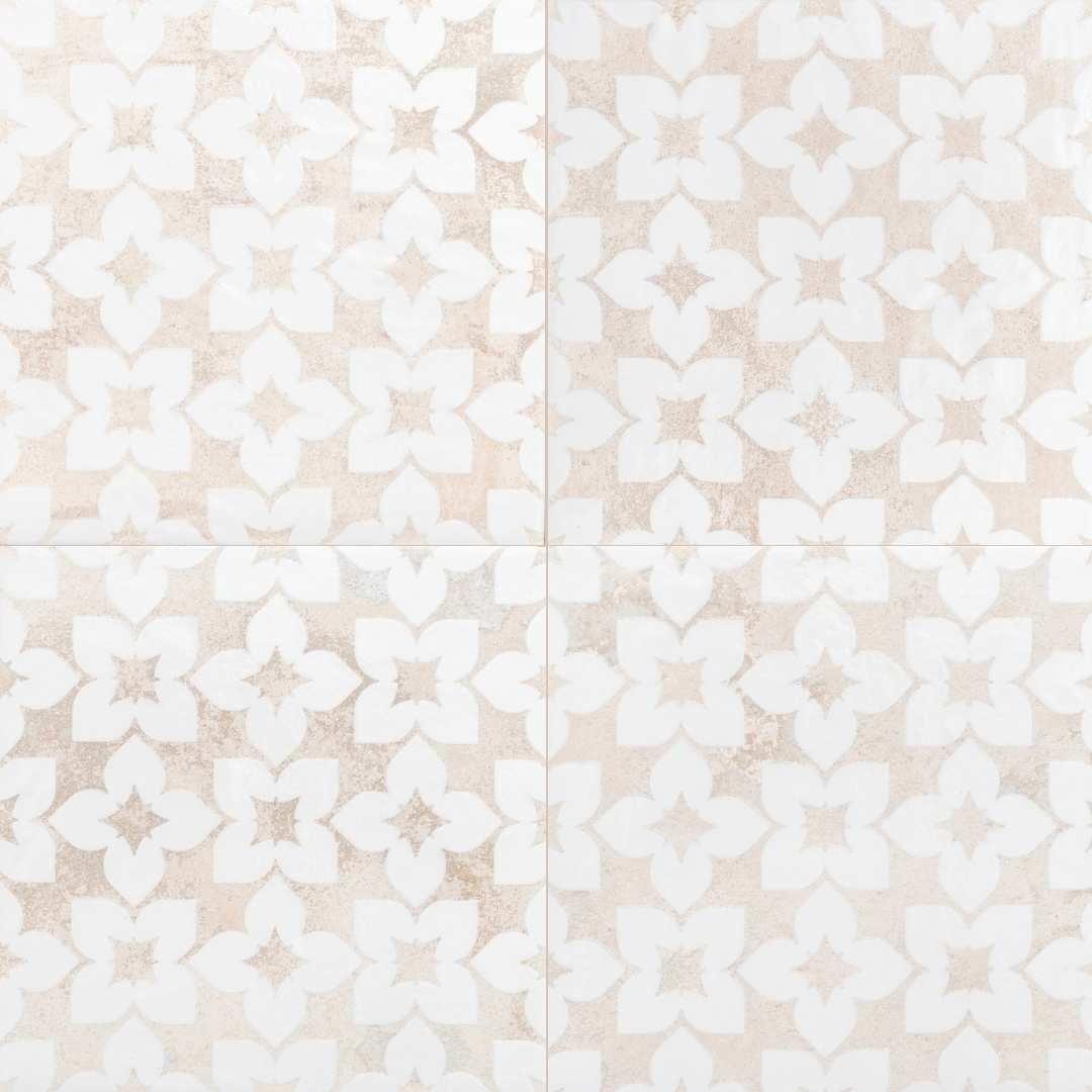 The Tile Life Phlox 8x8 White Porcelain Floor and Wall Tile - 1 Sample
