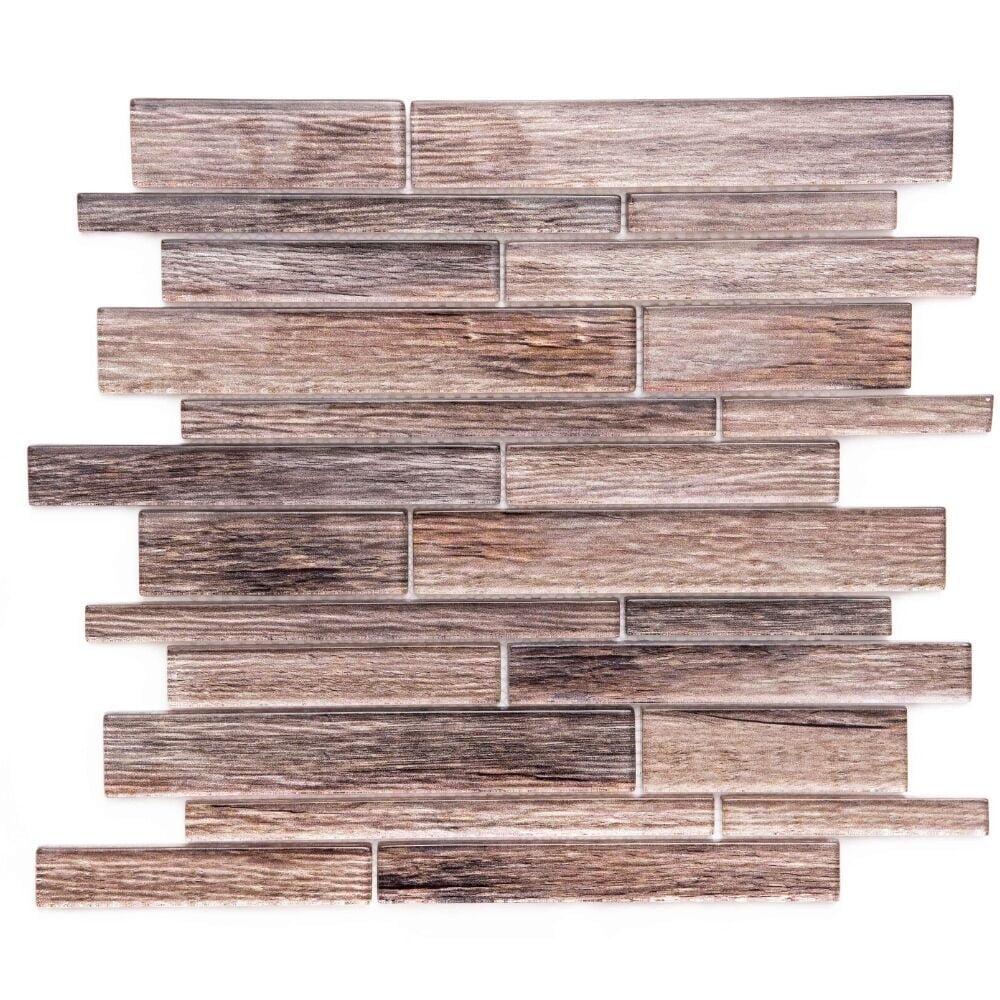 Woodland Maple Glass Mosaic Wall Tile for Kitchen and Bathroom