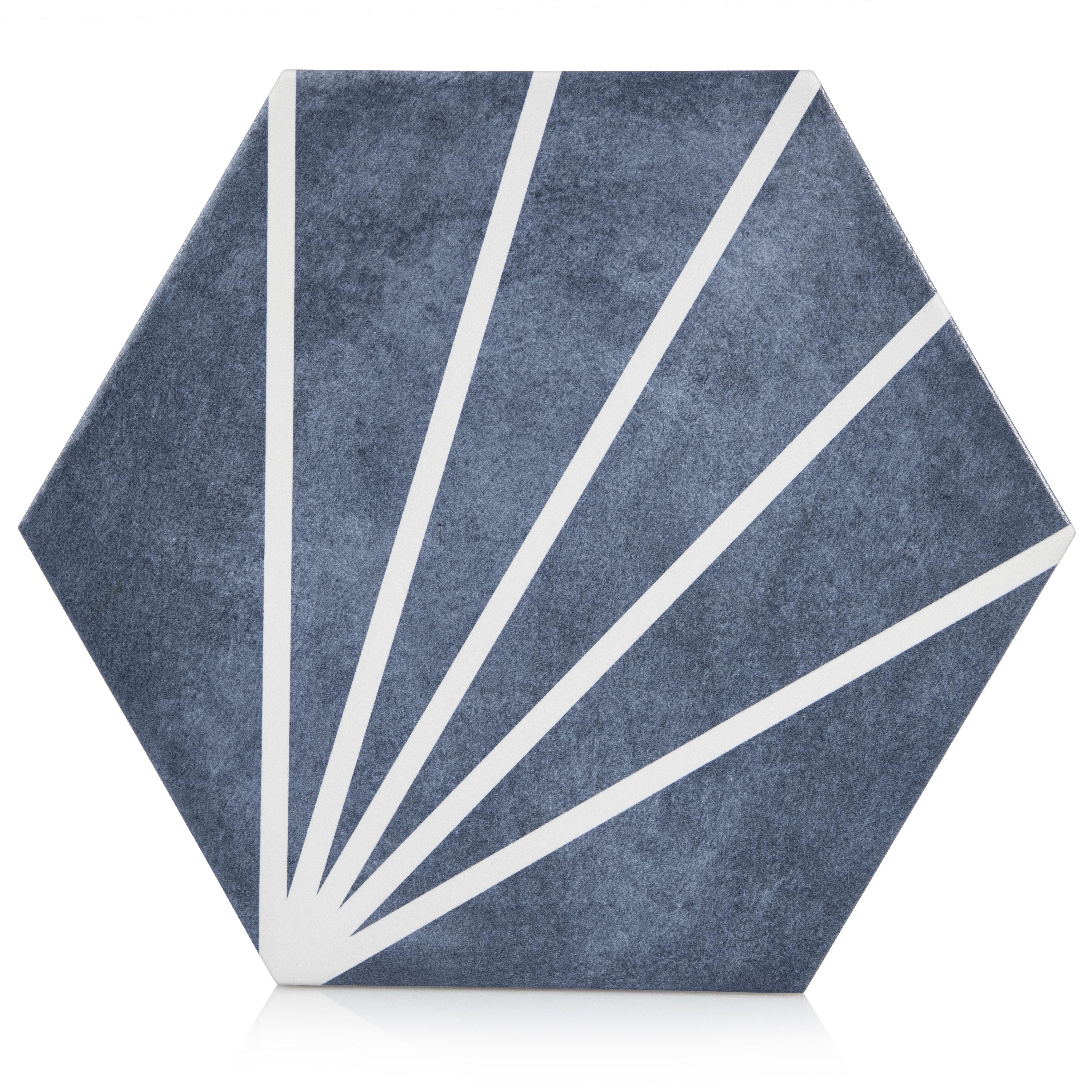 Industry Tile Sun Stripe Hexagon Dark Gray