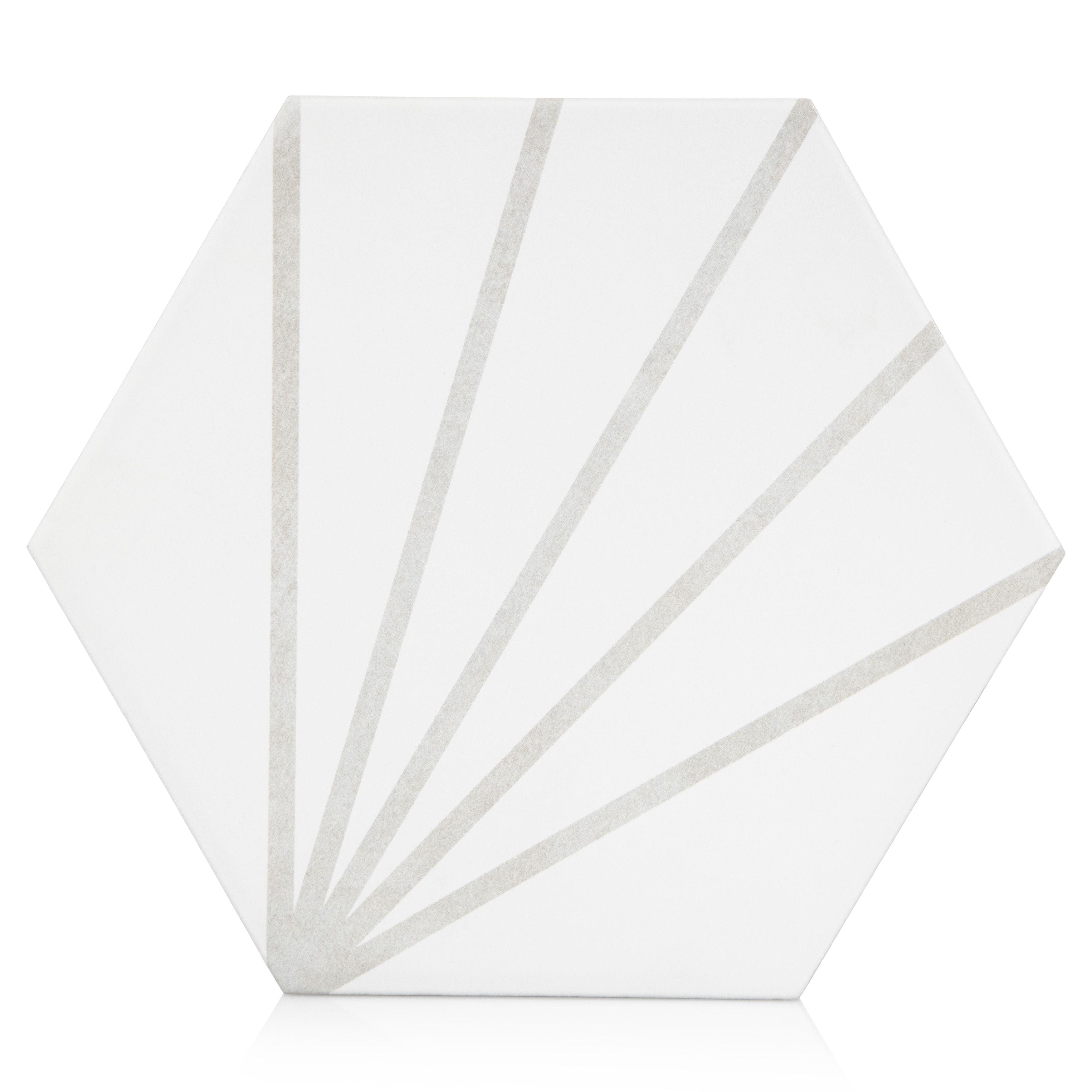 Industry Tile Sun Stripe Hexagon Dark Gray