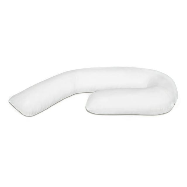 MedCline Therapeutic Full Body Pillow - Pillow for Side Sleepers - Shredded Memory Foam - Medium / Large - 5'2" & Above