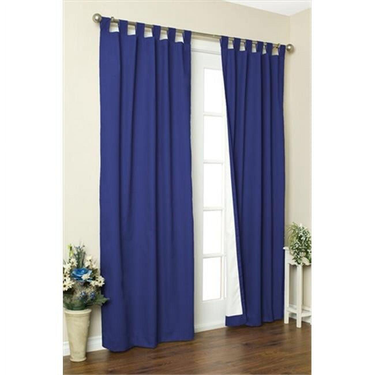 Navy Cotton Tab Top Room-Darkening Drape Panels, 40 x 72 inches