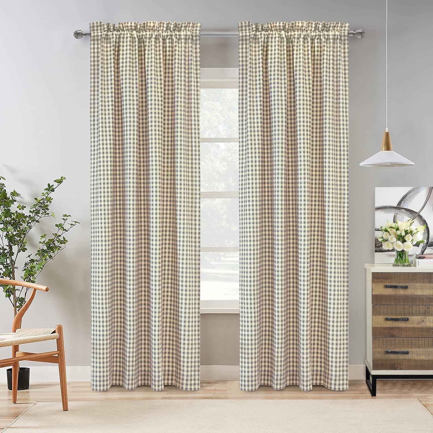 Thermalogic 72096-171-80-63-404 40 x 63 in. Checkmate Pole Top Curtain Panel, Grey