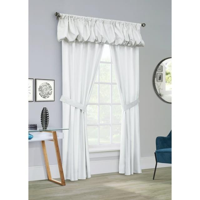 Commonwealth Prescott Rod Pocket Dressing Window Curtain Panel Set - 80x63", White