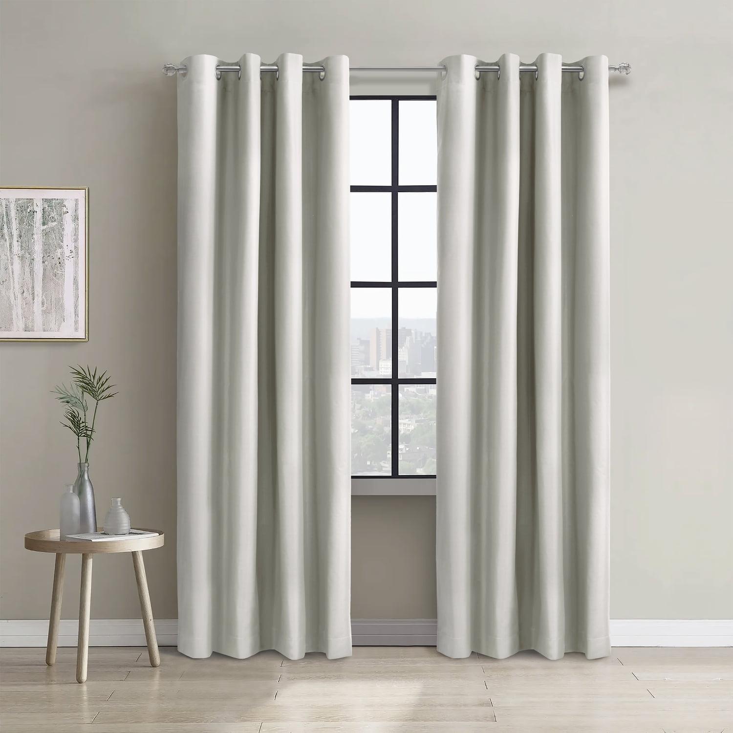 Thermaplus Alpine Blackout Premium Stylish and Functional Grommet Curtain Panel 52" x 63" White