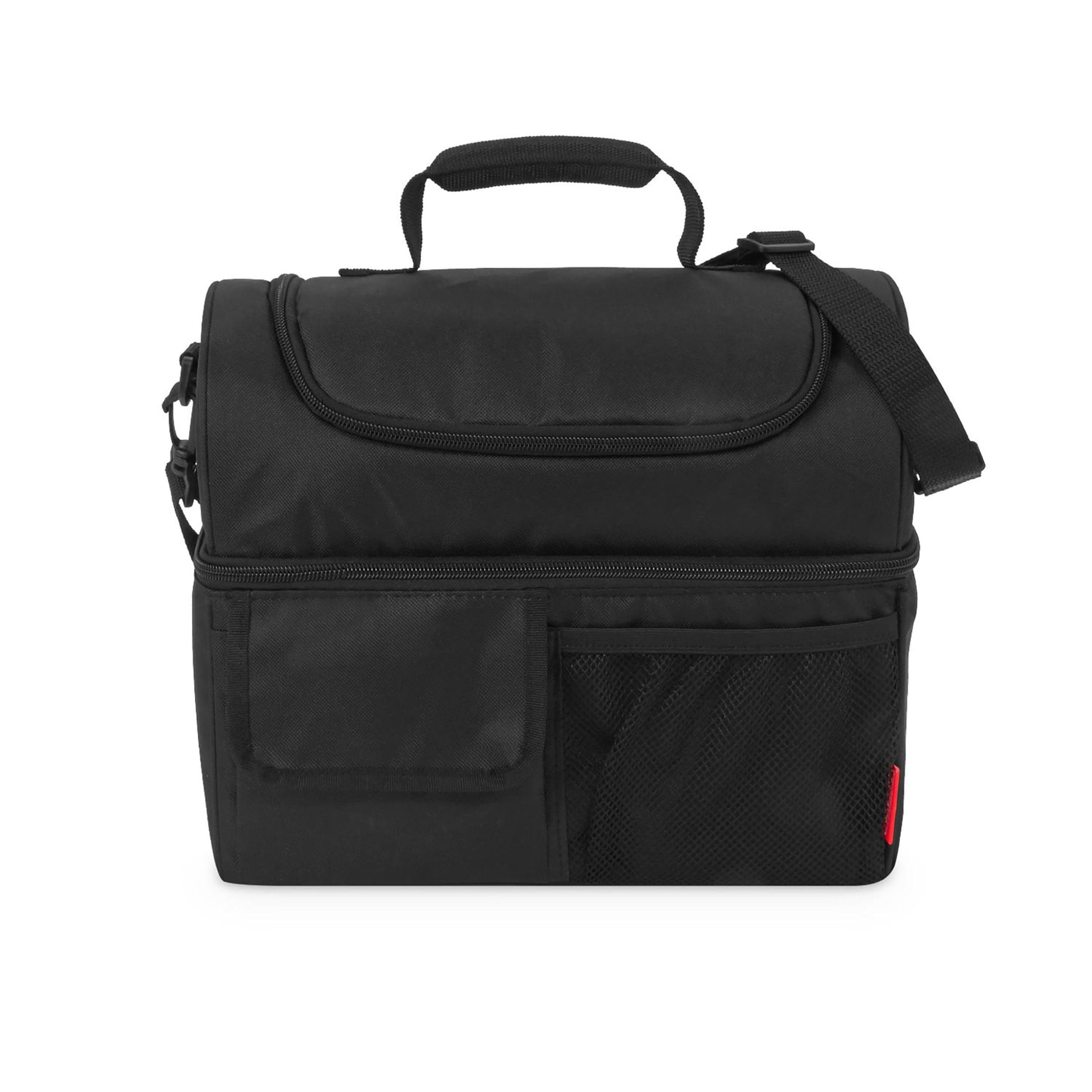 Thermos Dual Compartment Adult Lunch Size Cooler, Black