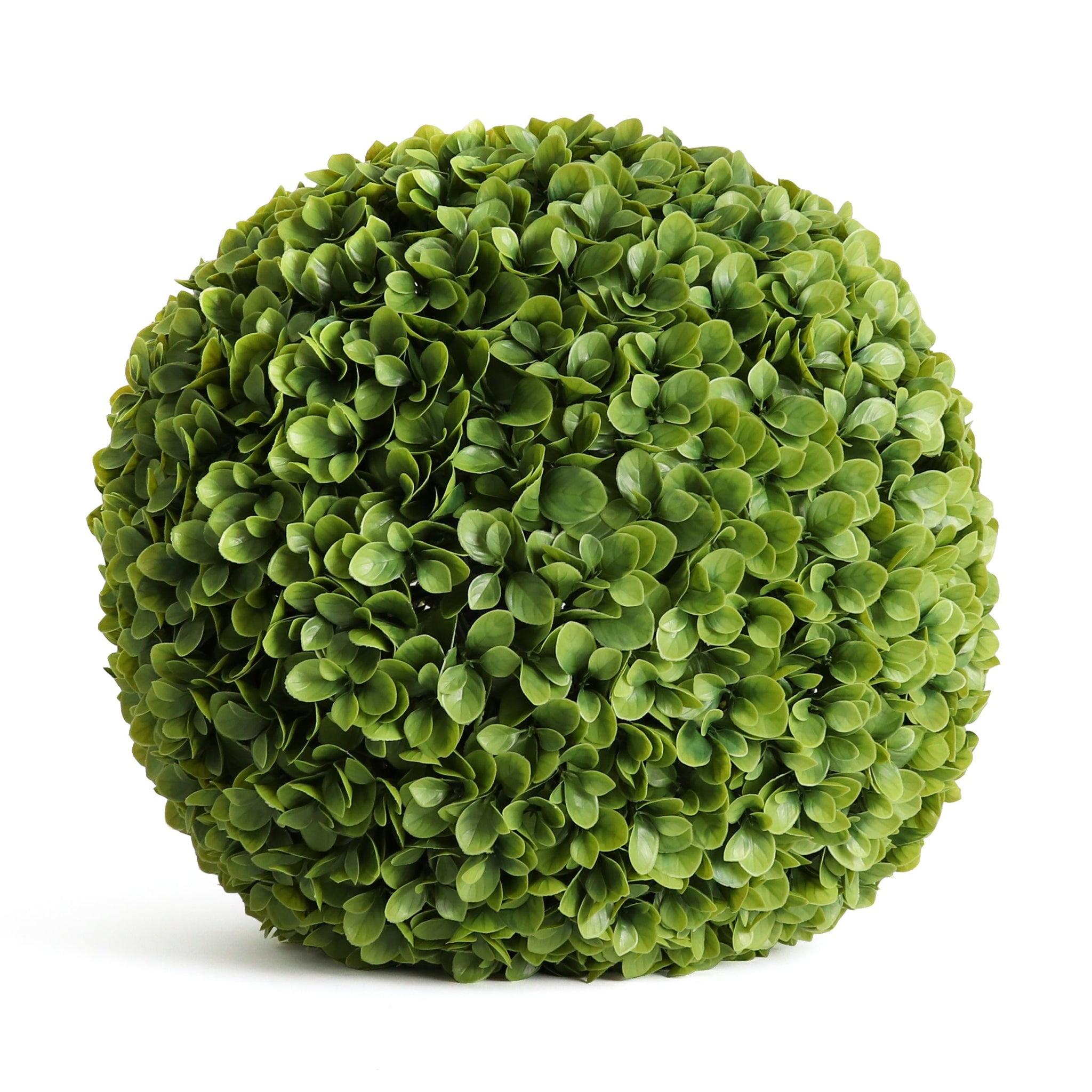 19" Green Plastic Boxwood Topiary Ball Centerpiece