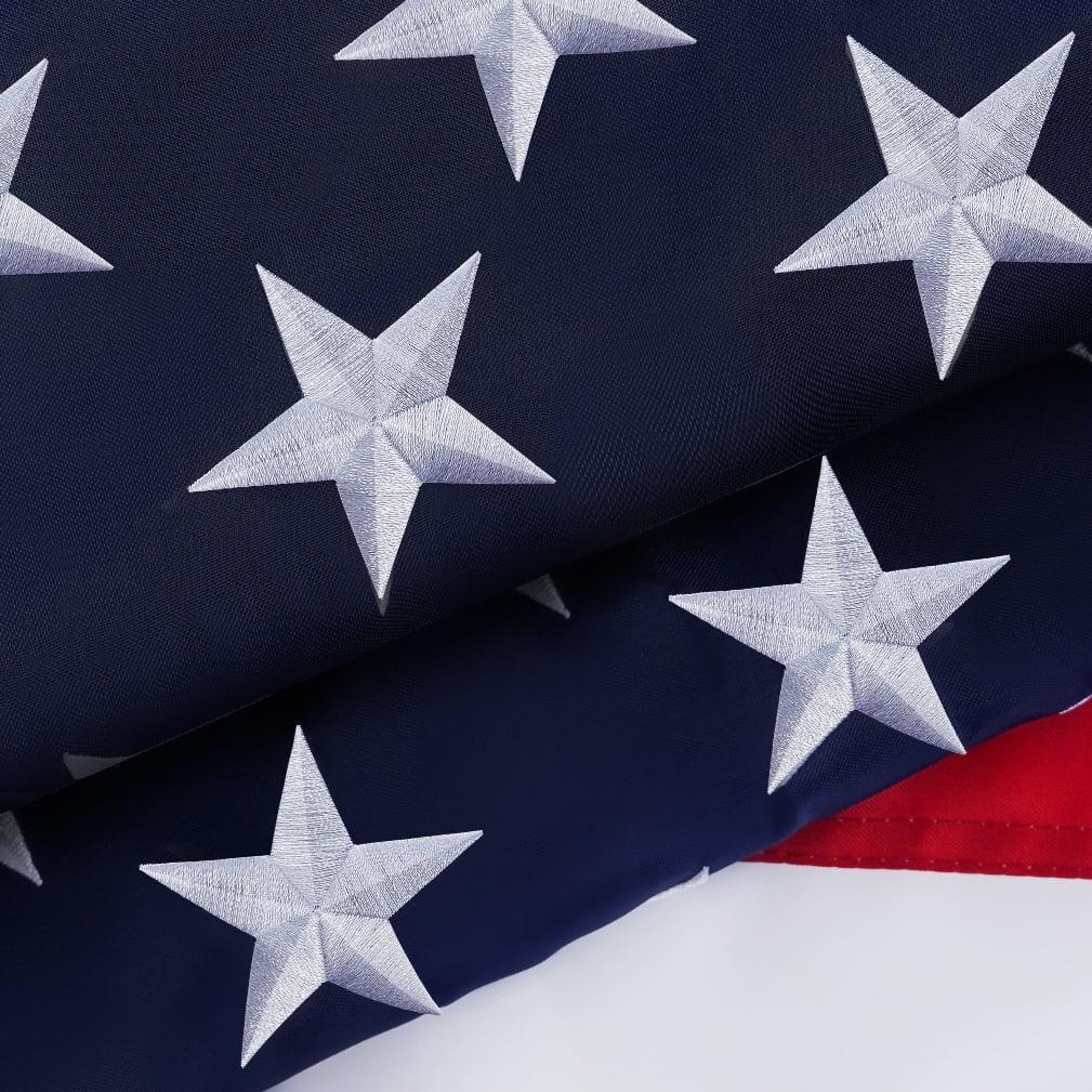 American Flag 6x10 ft: Long Lasting US Flag, Heavy Duty Nylon, Embroidered Stars, Sewn Stripes, Brass Grommets, UV Protection Perfect for Outdoors! USA Flag