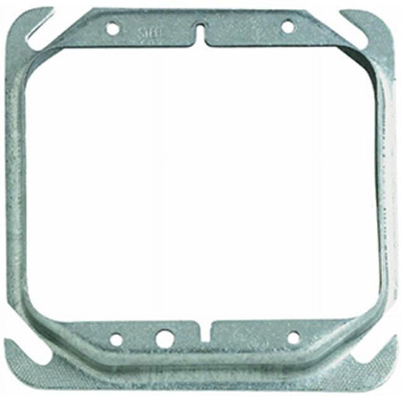 4" Galvanized Steel Raised 2-Gang Square Device Cover