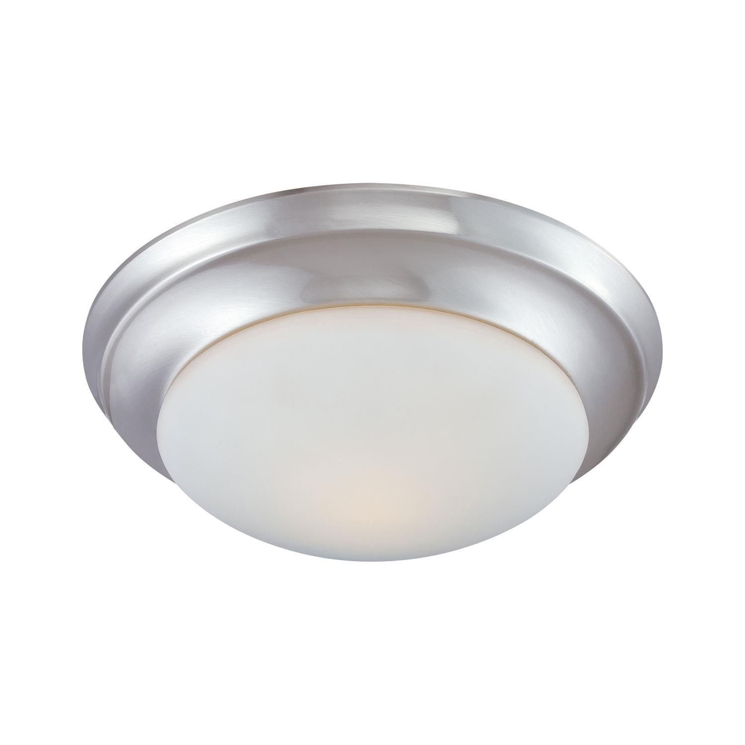 14.25" Brushed Nickel Glass Flush Mount Ceiling Light