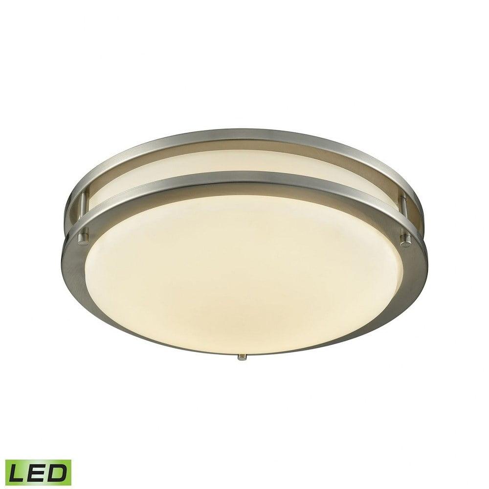 Clarion 11" Brushed Nickel LED Flush Mount Light