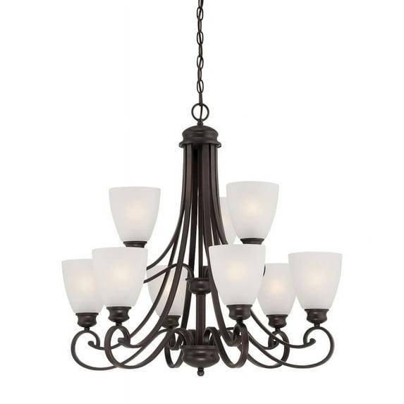 Thomas Lighting TK0018704 9x60W 120V Haven Chandelier, Espresso