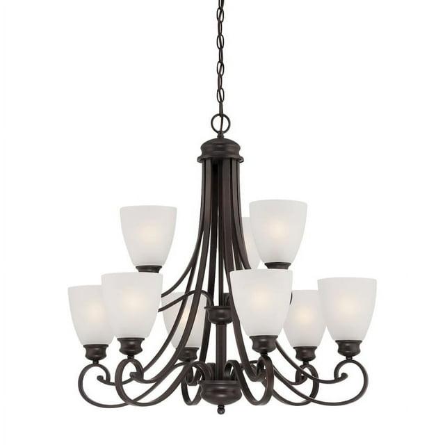 Thomas Lighting TK0018704 9x60W 120V Haven Chandelier, Espresso