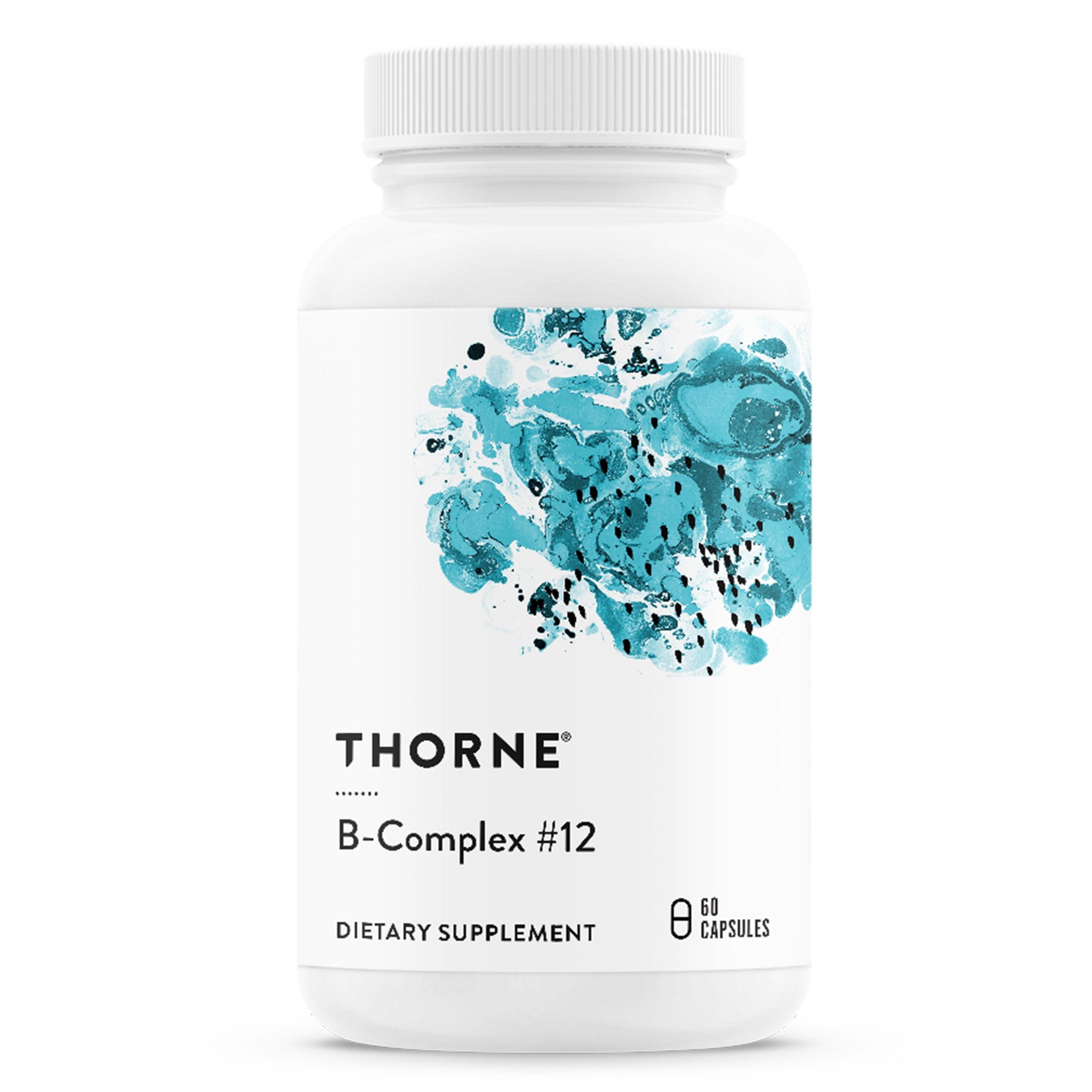 Thorne B-Complex #12 Vitamin B Complex with Active B12 and Folate - 60 Capsules