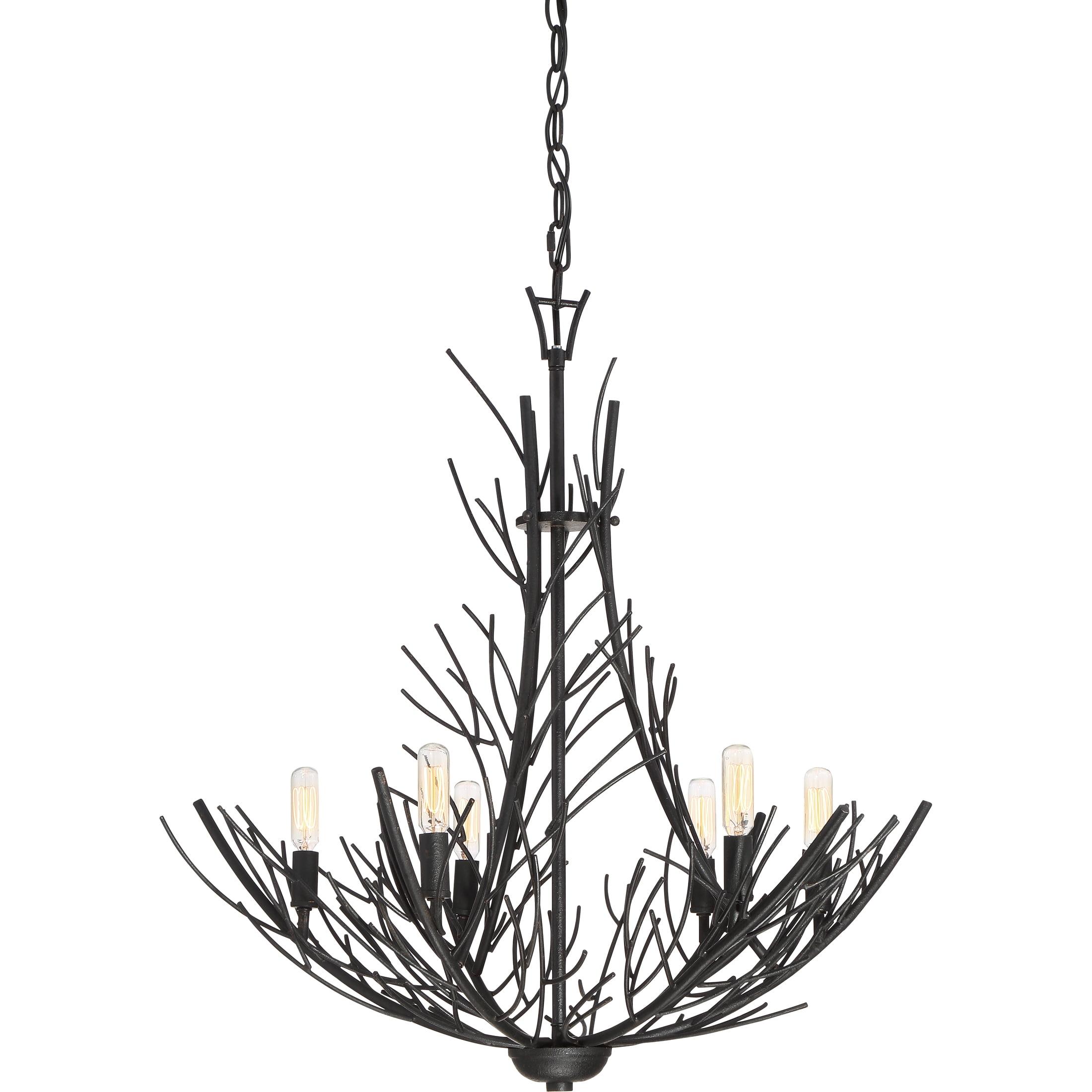 Thornhill Marcado Black Mini Candle Chandelier - Nature-Inspired Design