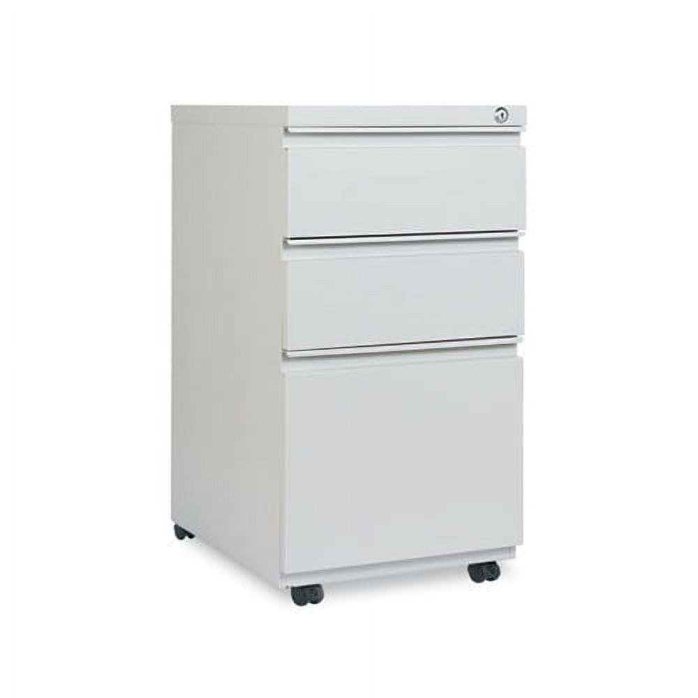 Light Gray 3-Drawer Mobile Pedestal File Cabinet, Legal Size