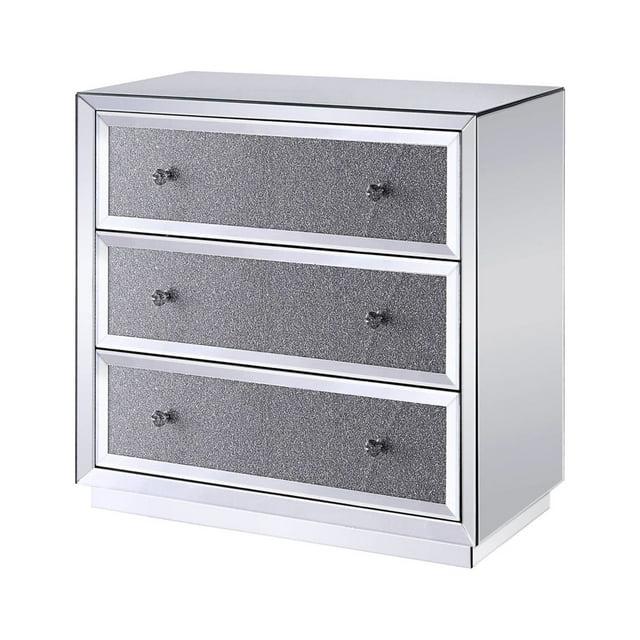 Everly Quinn Eargle Glass Floor Shelf 3 - Drawer End Table with Storage | Wayfair