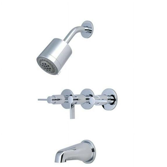 Kingston Brass Kingston Brass NuvoFusion Triple-Handle Tub and Shower Faucet KBX8138NDL