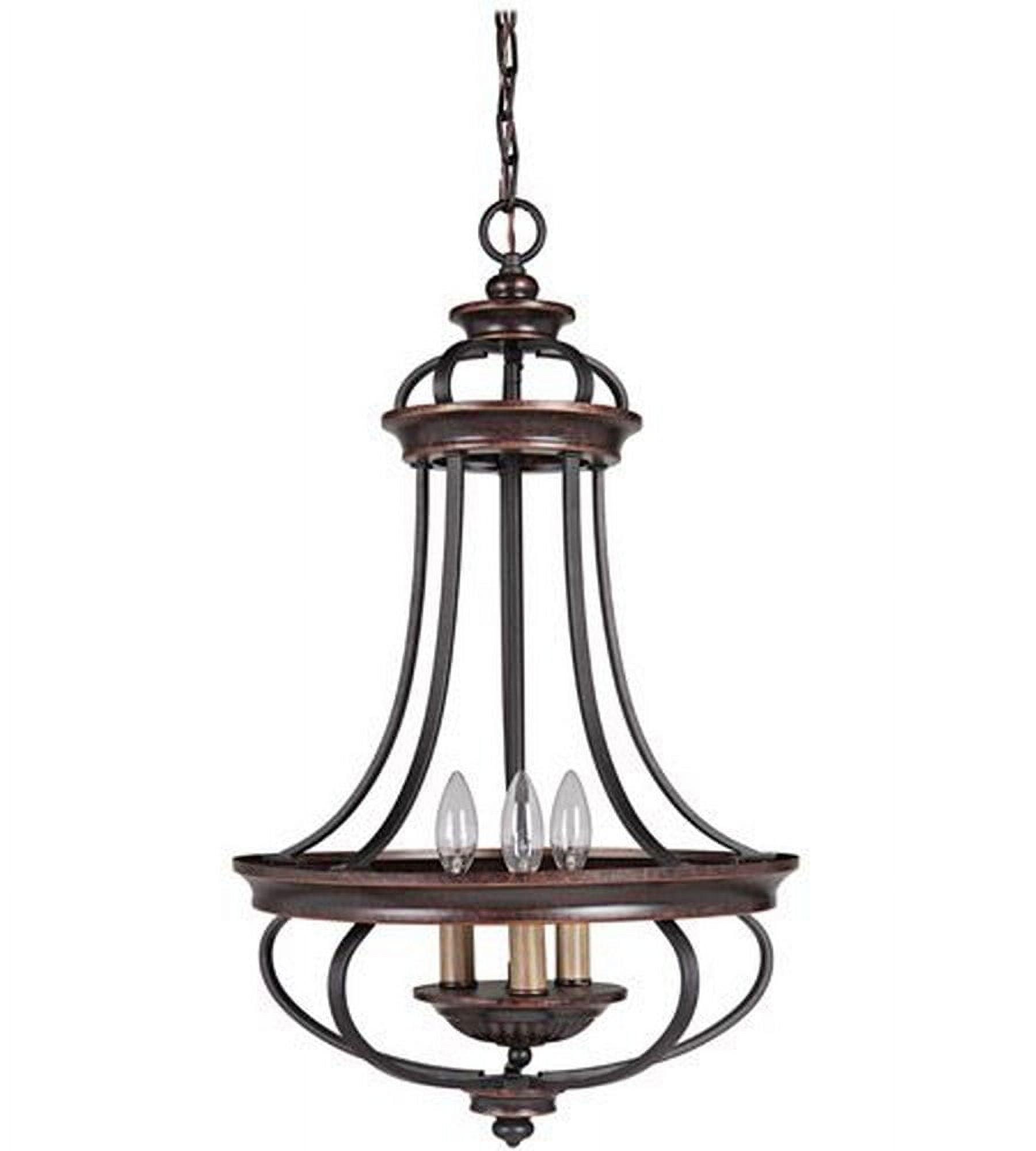 Elegant 16" Bronze Black Traditional Candle Chandelier