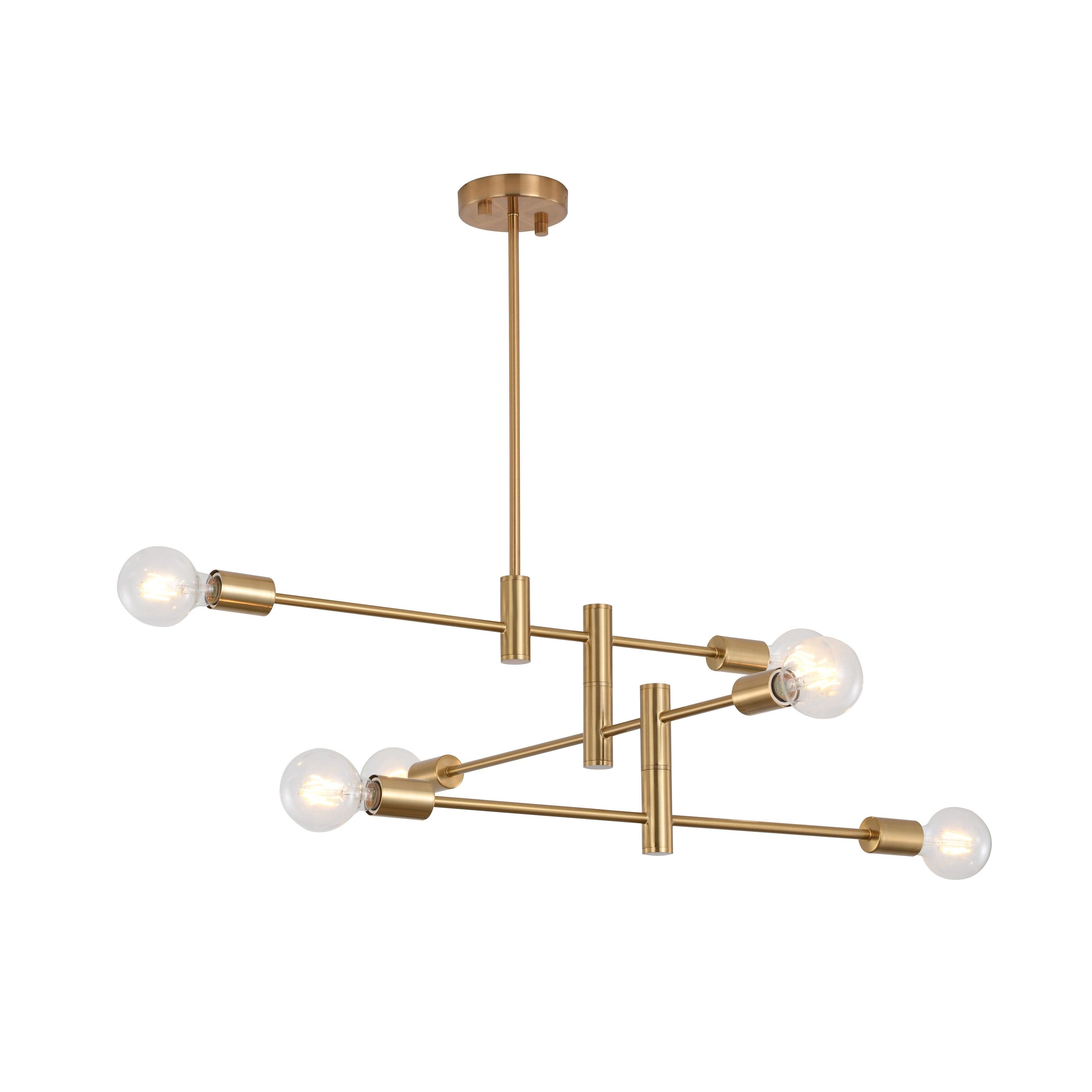 Modern Brushed Bronze Three Tier Metal Ceiling Fixture