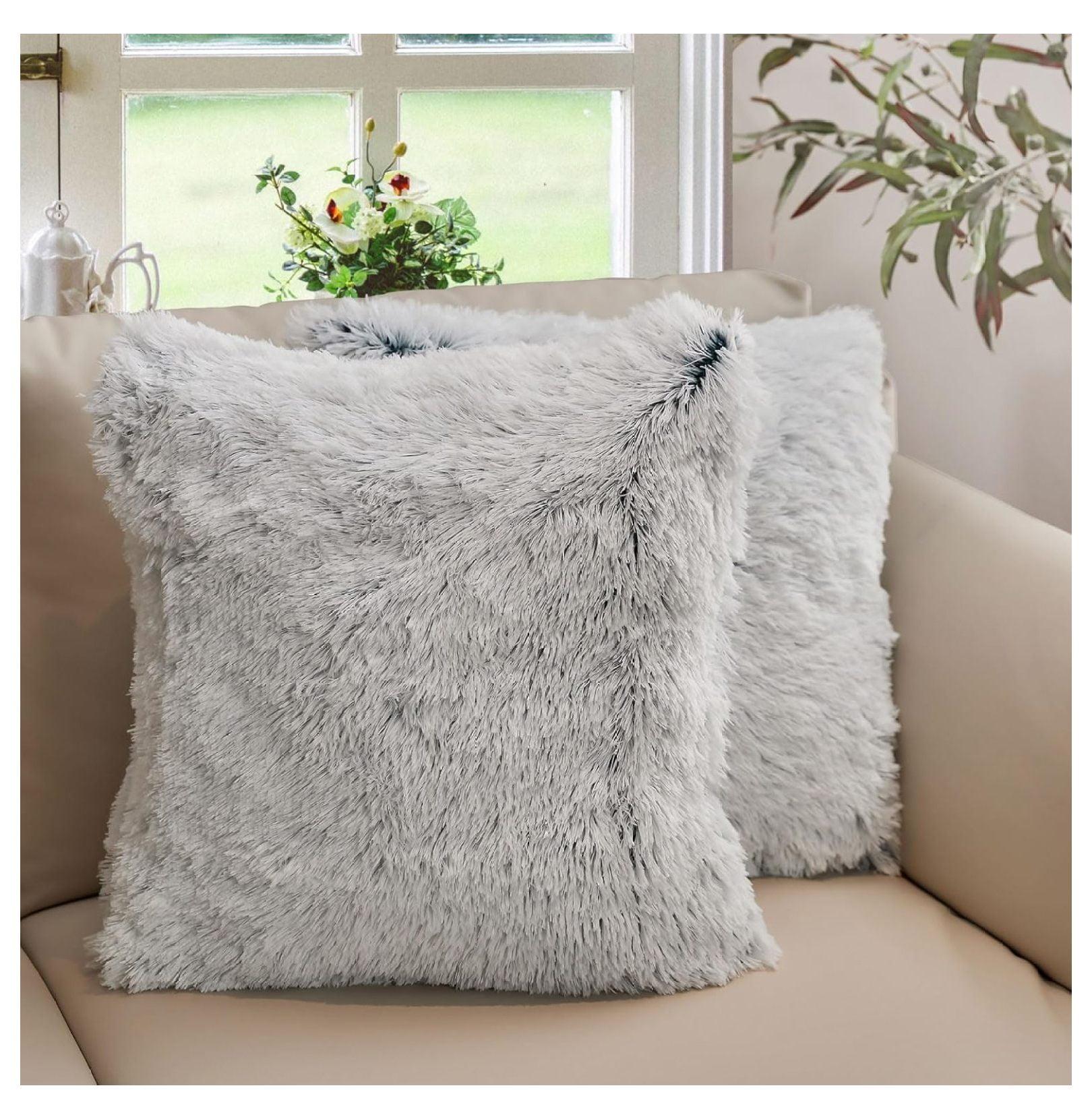 Faux Fur Throw Pillow