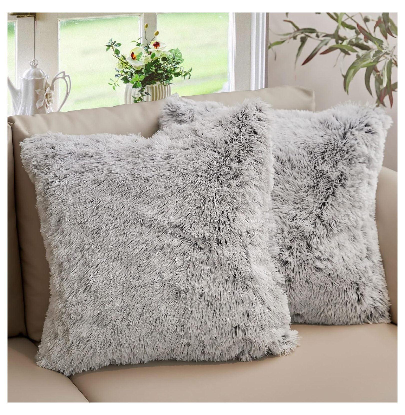 Faux Fur Throw Pillow