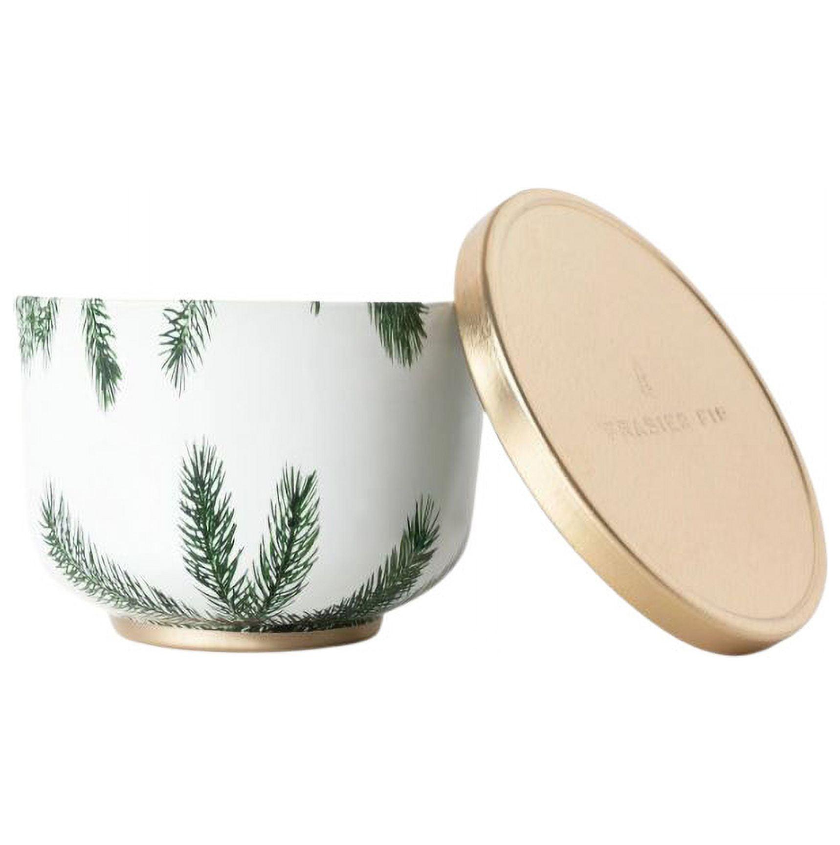 Frasier Fir Aromatic Scented Candle in Gold Tin with Gilded Lid, 6.5 oz