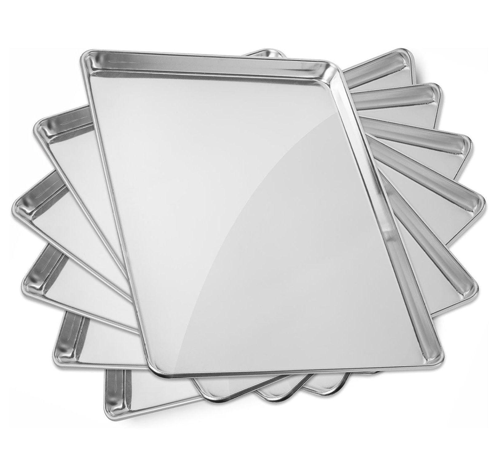 Commercial Grade Aluminum Full Sheet Baking Trays, Set of 6