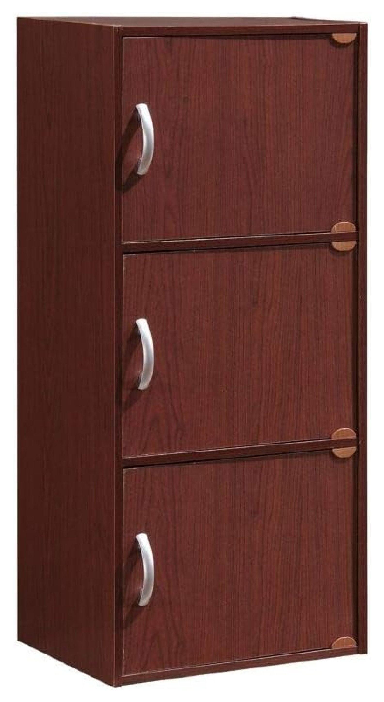 Indoor Modern Home Decorative Furniture 3-Shelf, 3-Door Bookcase