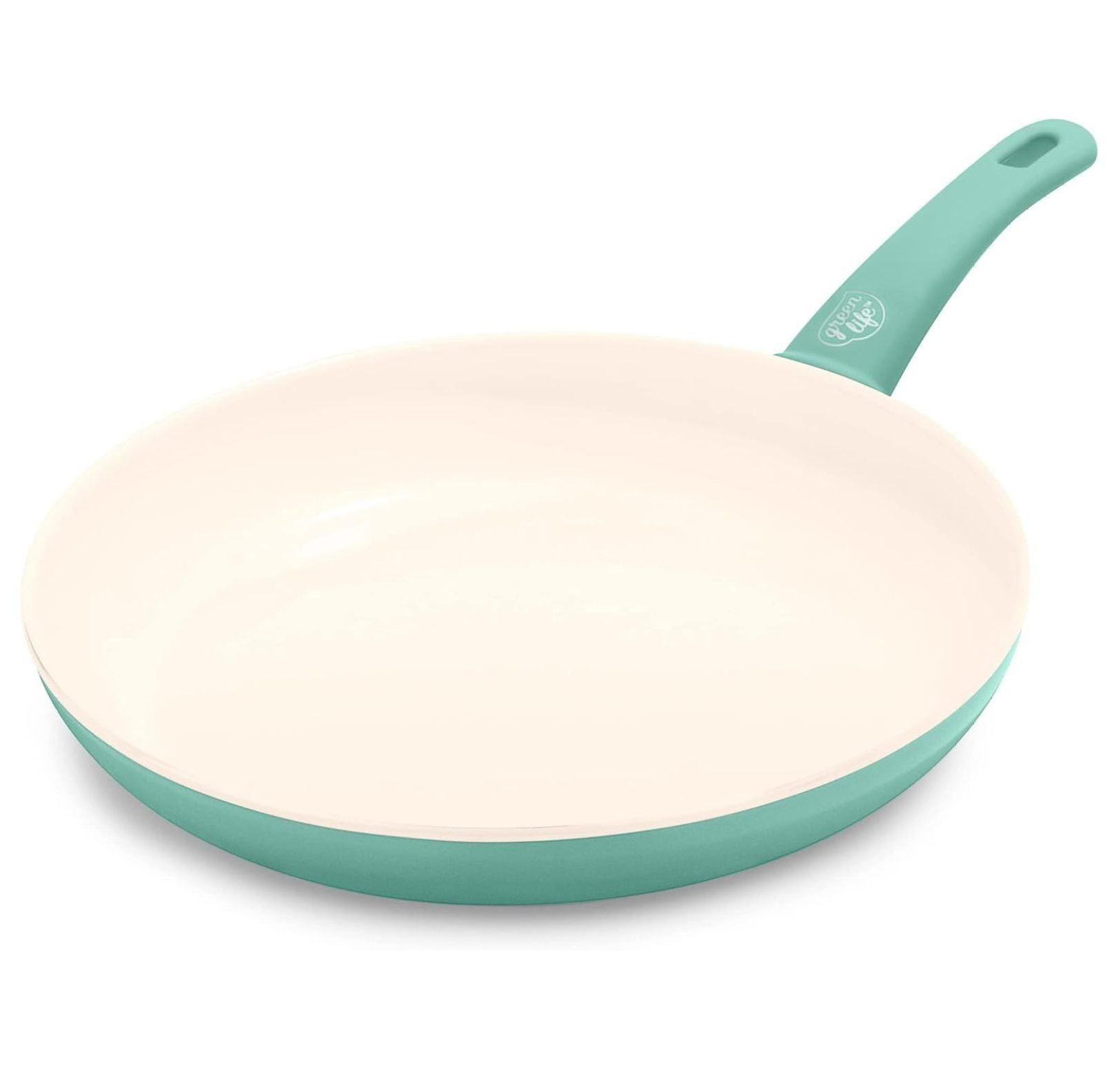 Turquoise Aluminum 12" Ceramic Nonstick Frypan Skillet