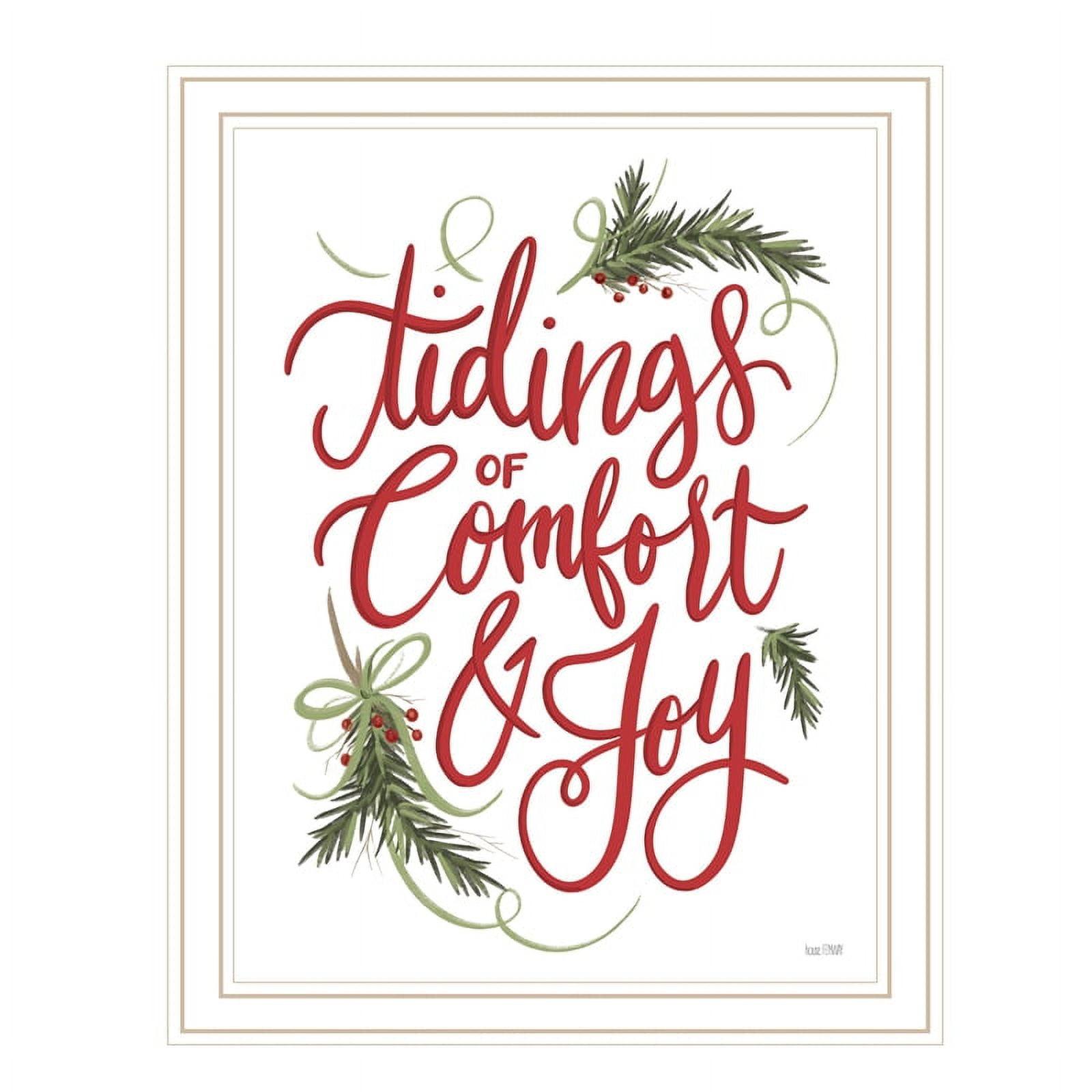 The Holiday Aisle® Tidings Of Comfort & Joy Framed Wall Art for Living Room, Home Wall Décor By House Fenway | Wayfair