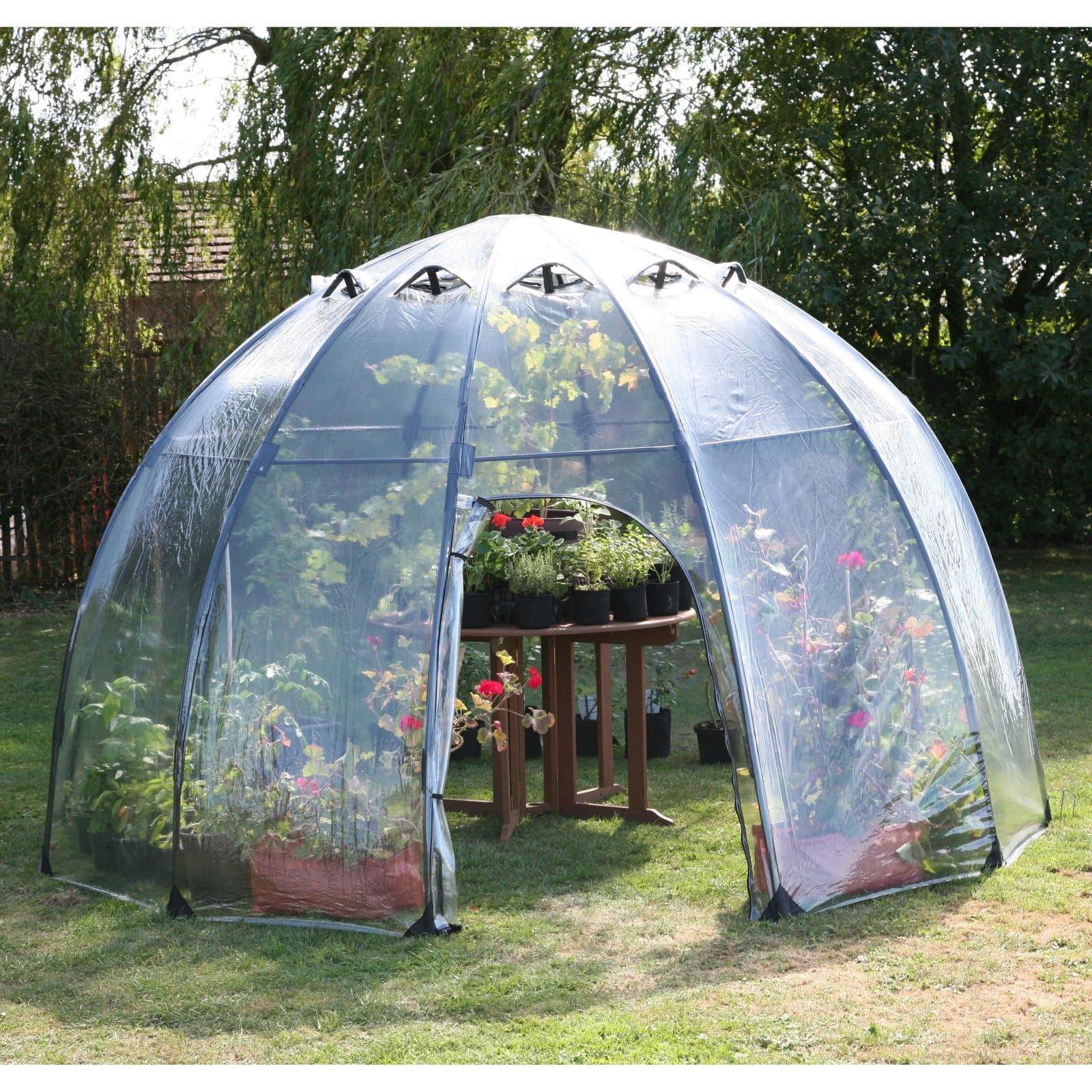 Haxnicks 11.5 Ft. W x 11.5 Ft. D Large Sunbubble Walk-in Greenhouse