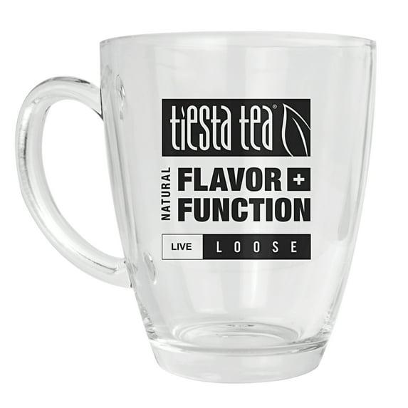 Tiesta Tea - Tea Mug with Handle, 12.5 Oz Clear Glass Tea Cup, Microwave & Dishwasher Safe, Ideal to Use with Any Tea Brewing Accessories, Suitable for Hot Tea, Iced Tea & Coffee