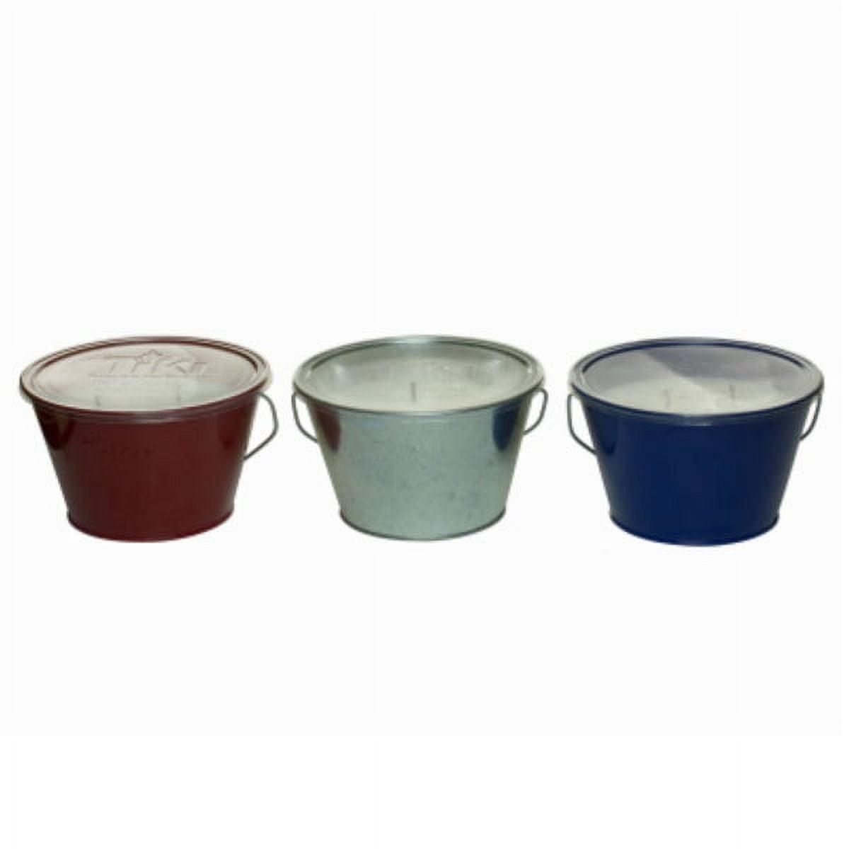 Tiki 1414064 Americana Triple Wick Citronella Candle Bucket, Assorted, 28 Oz, Each