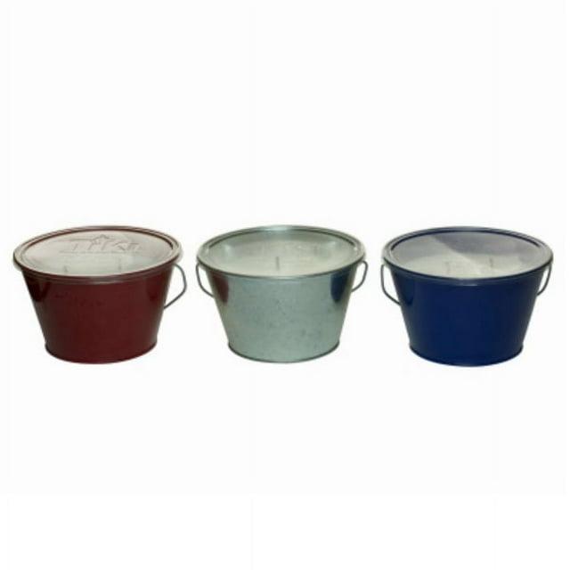 Tiki 1414064 Americana Triple Wick Citronella Candle Bucket, Assorted, 28 Oz, Each